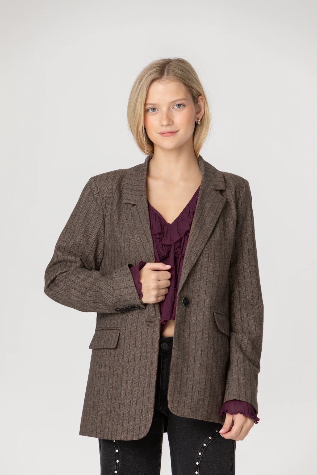 BLAZER RAYAS CON LANA - Image 3