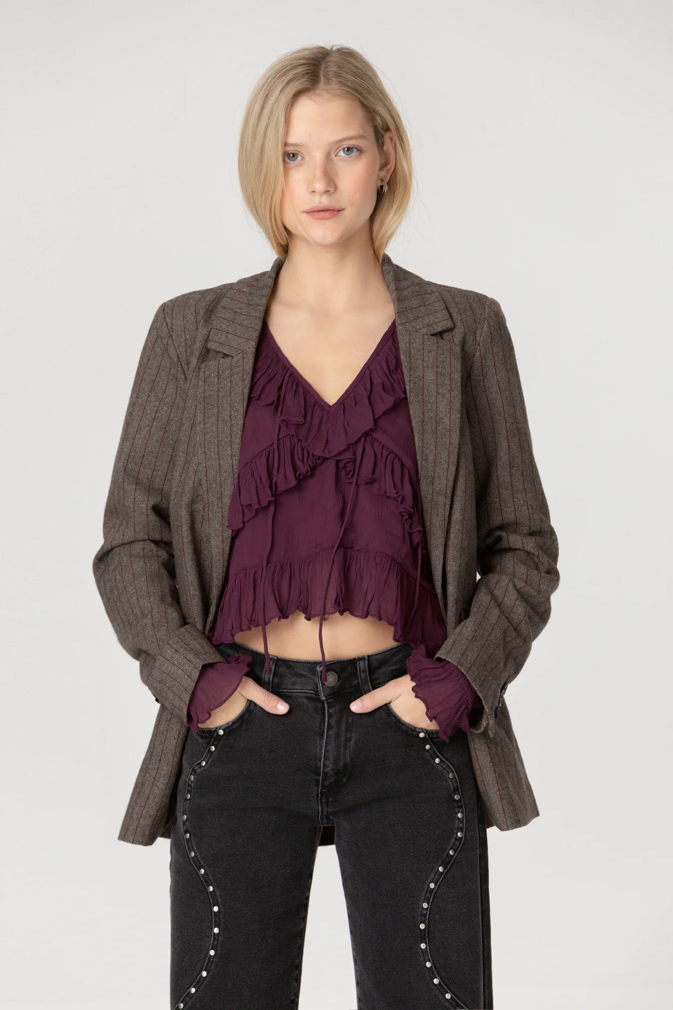 BLAZER RAYAS CON LANA - Image 4