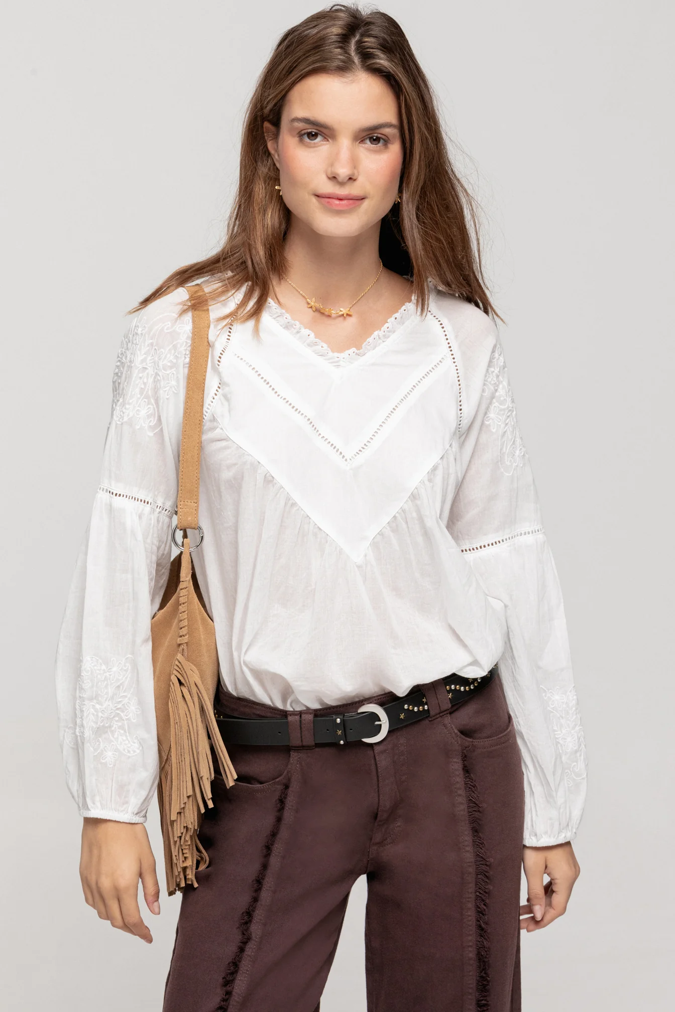 BLUSA FLUIDA MANGAS BORDADAS - Image 5