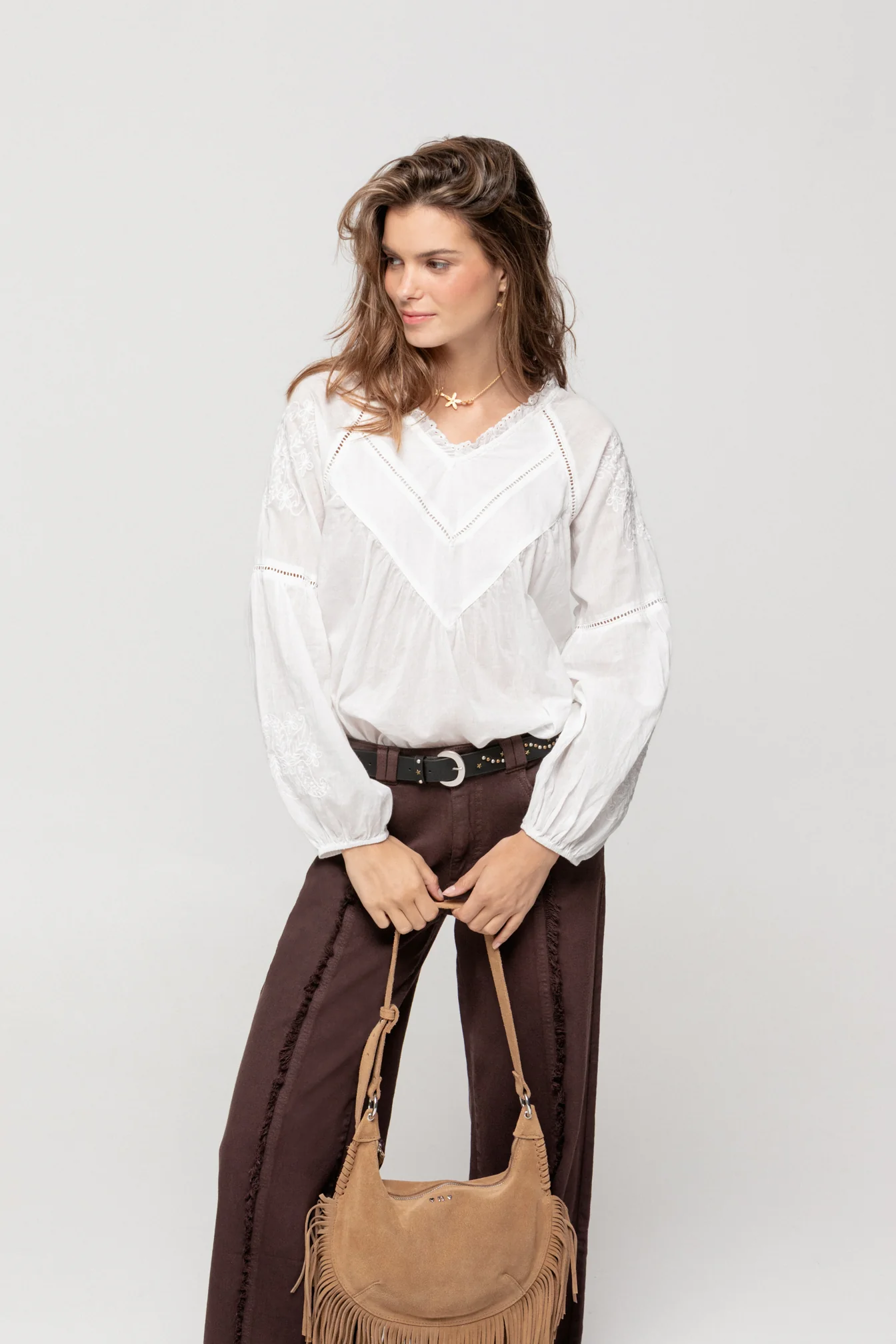BLUSA FLUIDA MANGAS BORDADAS - Image 9