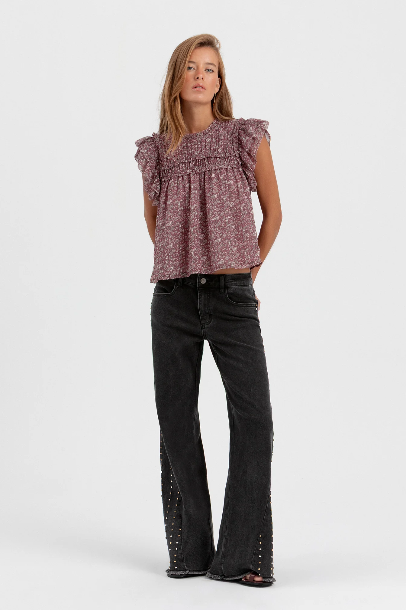 BLUSA FRUNCIDA ESTAMPADA - Image 4
