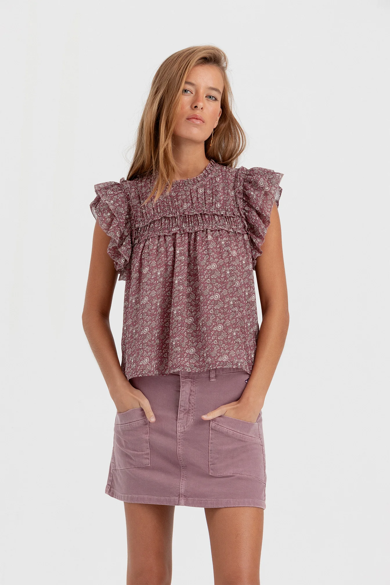 BLUSA FRUNCIDA ESTAMPADA - Image 6