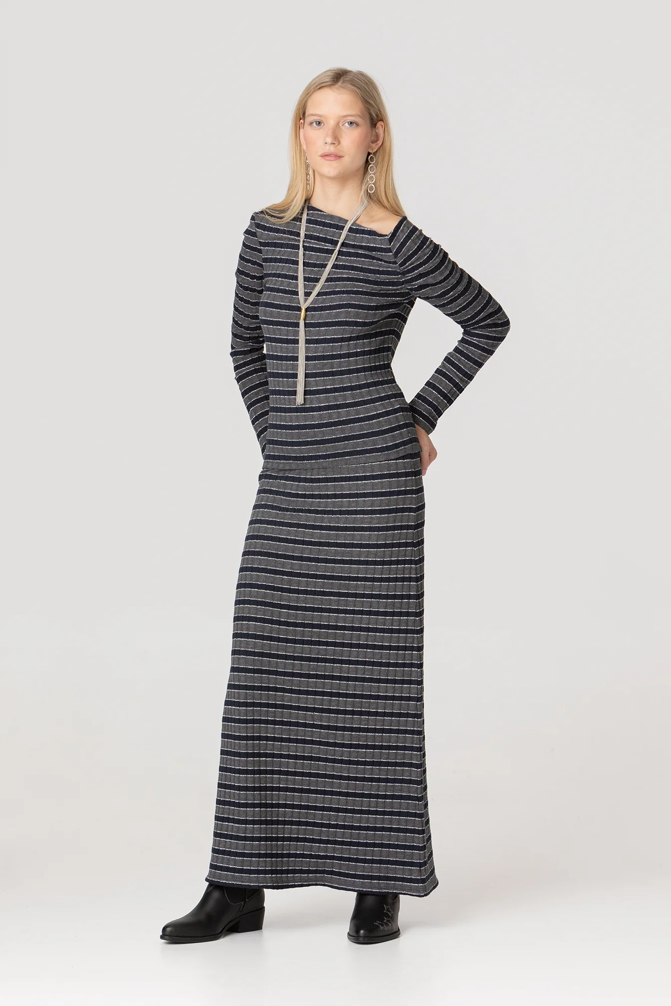 FALDA MIDI RAYAS LUREX - Image 4
