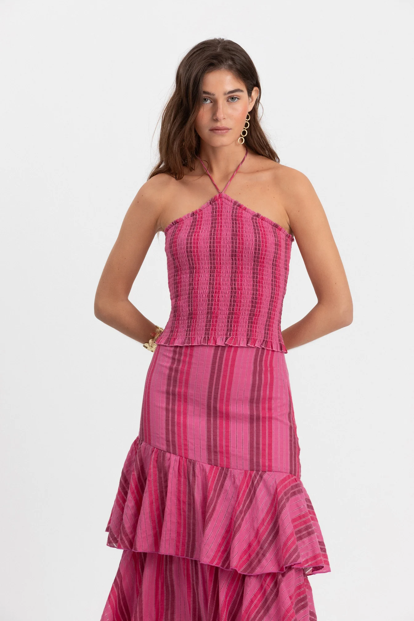 FALDA MIDI VOLANTES RAYAS - Image 10