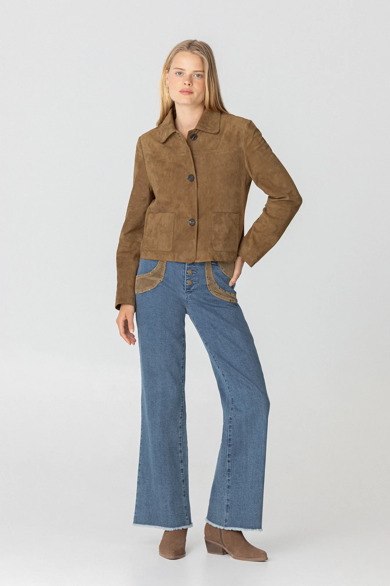 JEANS CONTRASTE PANA TACHAS - Image 6