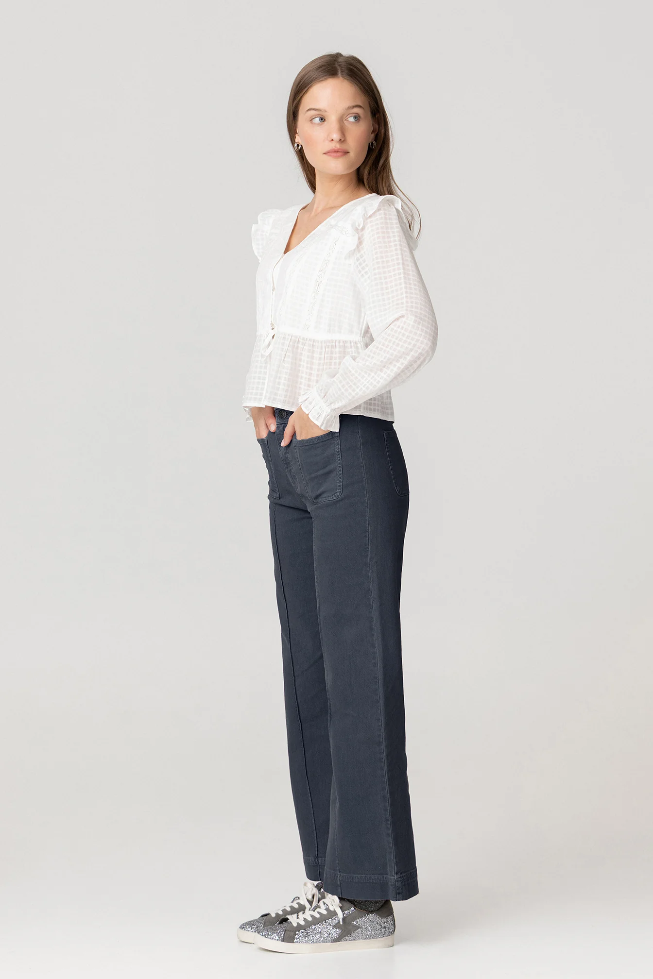 JEANS CULOTTE BASIC COSTURA - Image 10