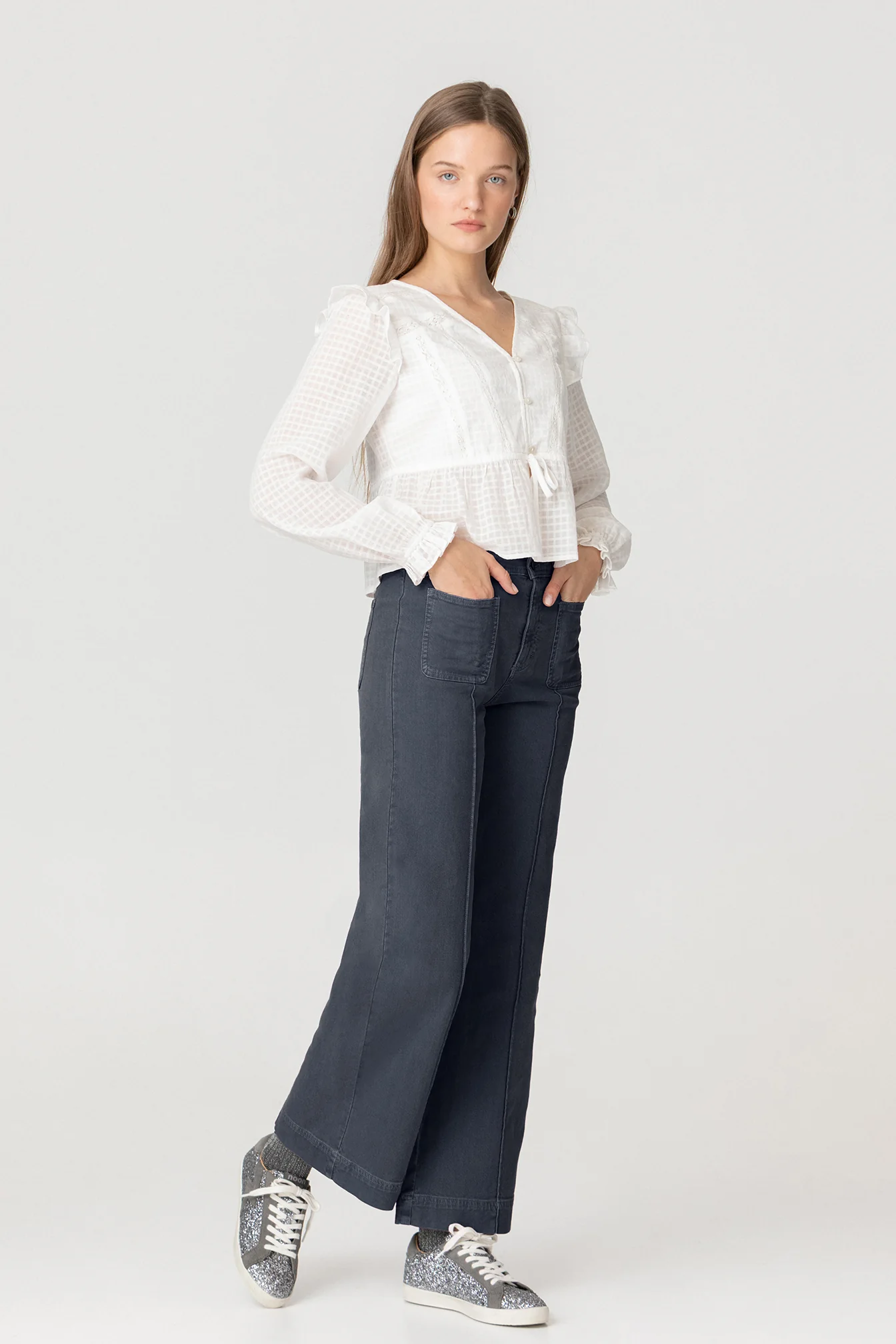 JEANS CULOTTE BASIC COSTURA - Image 13
