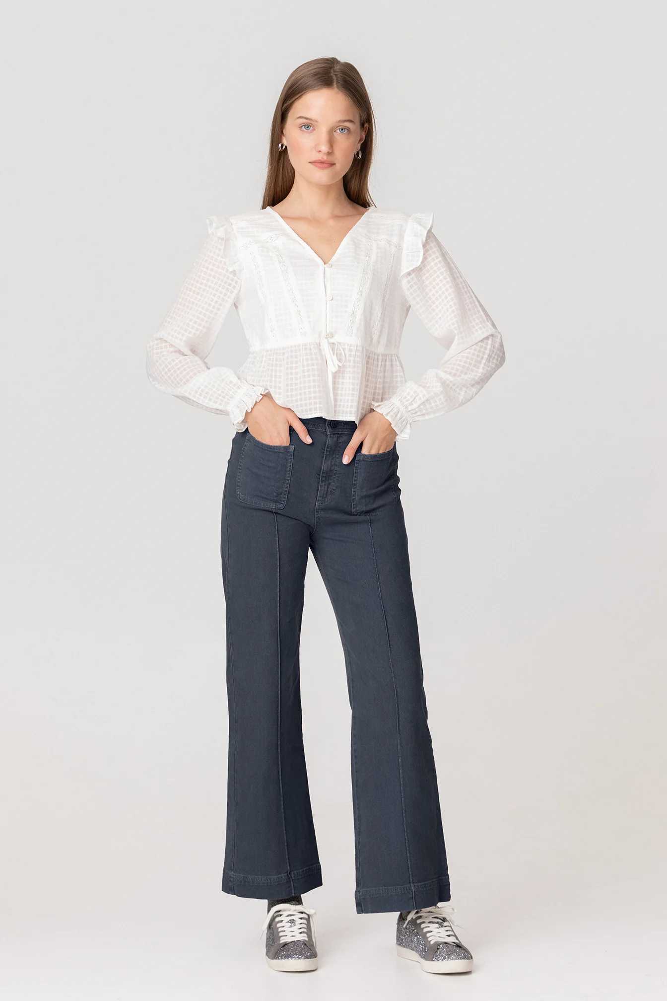 JEANS CULOTTE BASIC COSTURA - Image 15