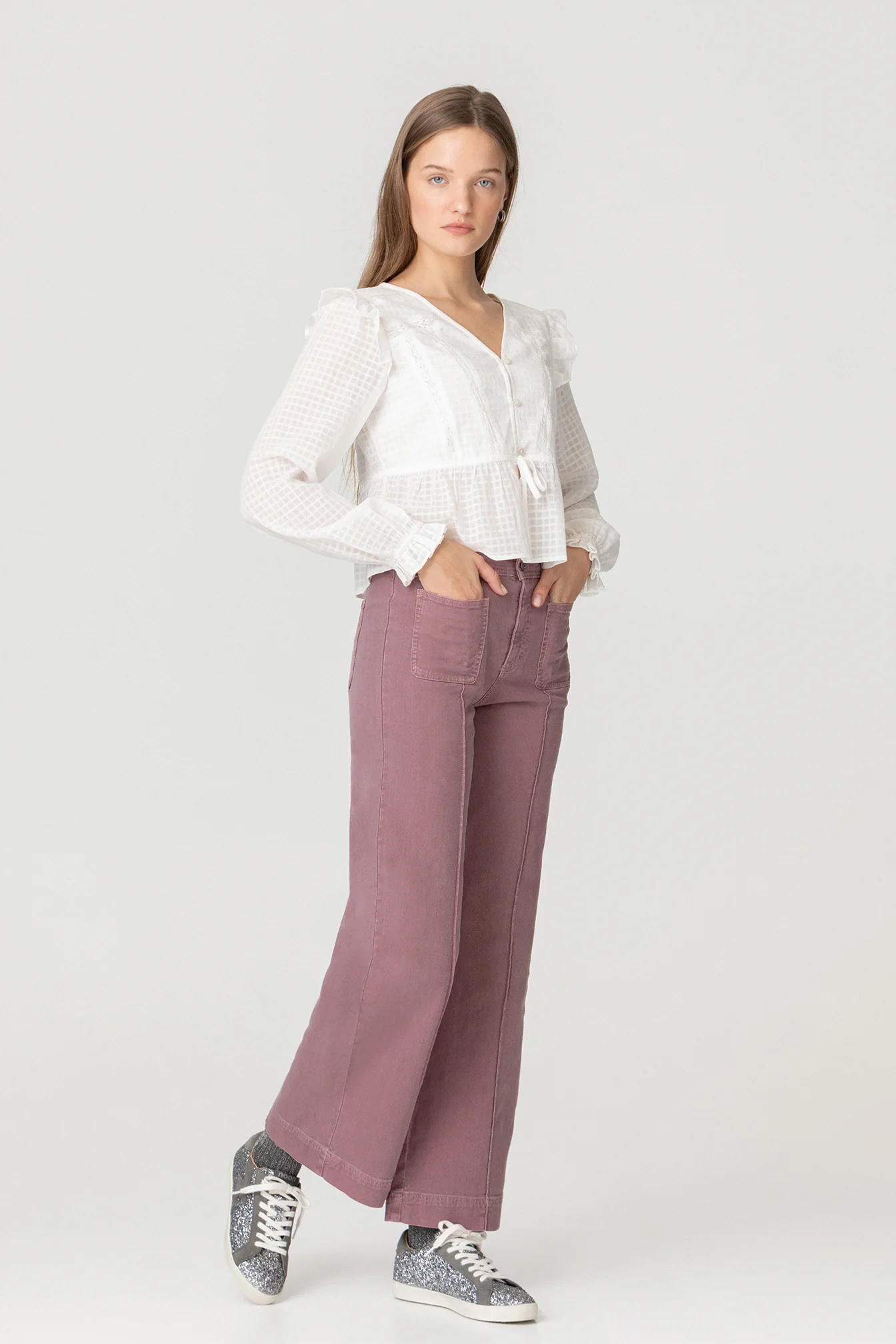 JEANS CULOTTE BASIC COSTURA - Image 4