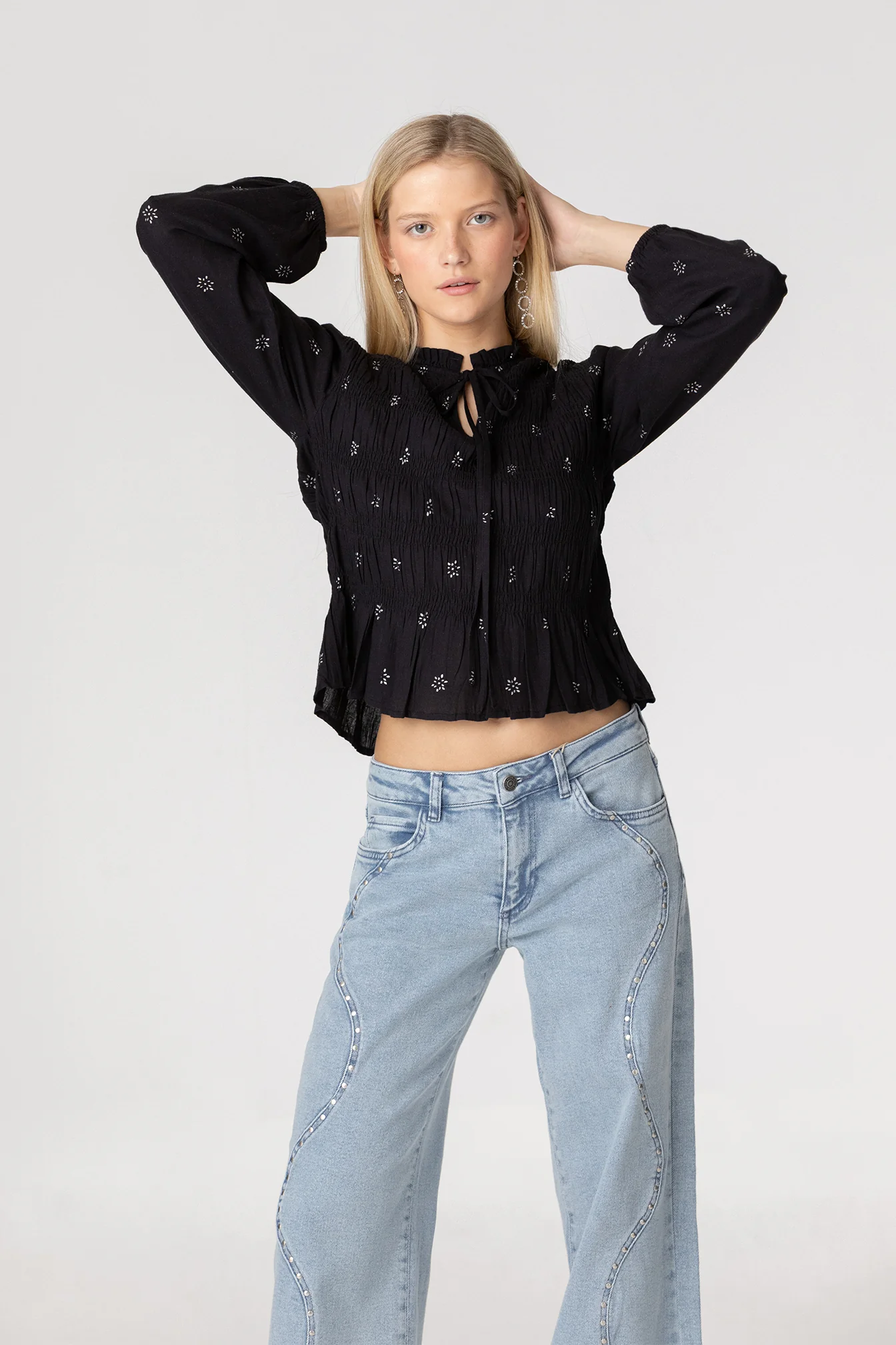 JEANS ONDAS TACHAS DENIM - Image 9