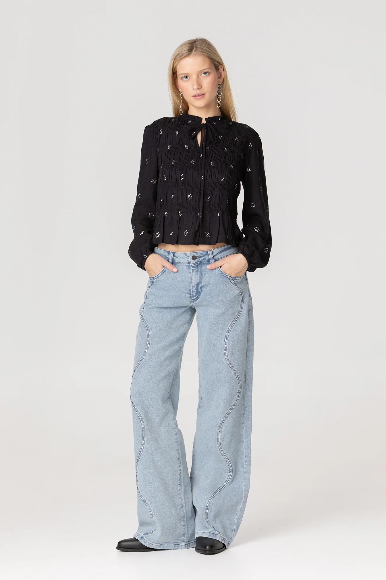 JEANS ONDAS TACHAS DENIM - Image 7