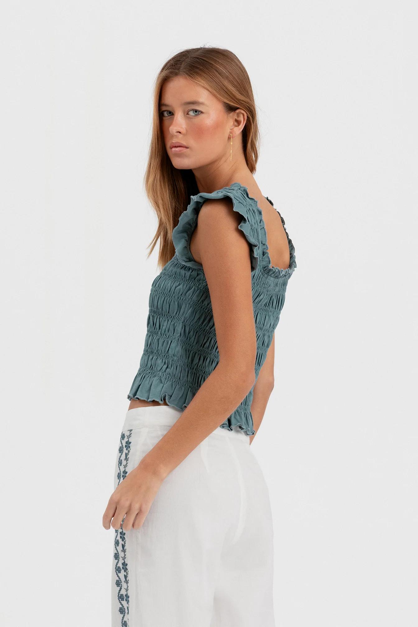 PANTALON BORDADO CONTRASTE - Image 3