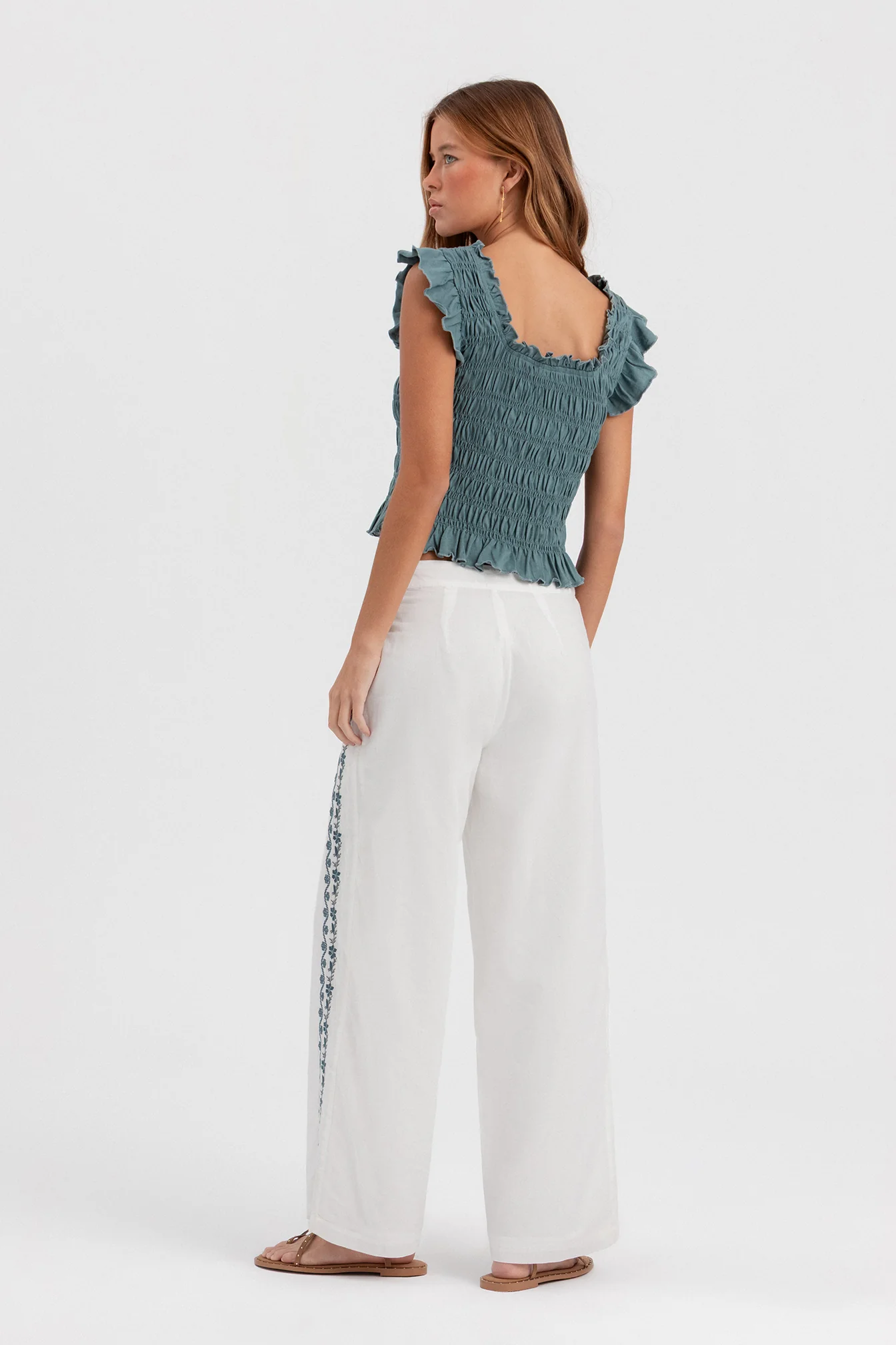 PANTALON BORDADO CONTRASTE - Image 5