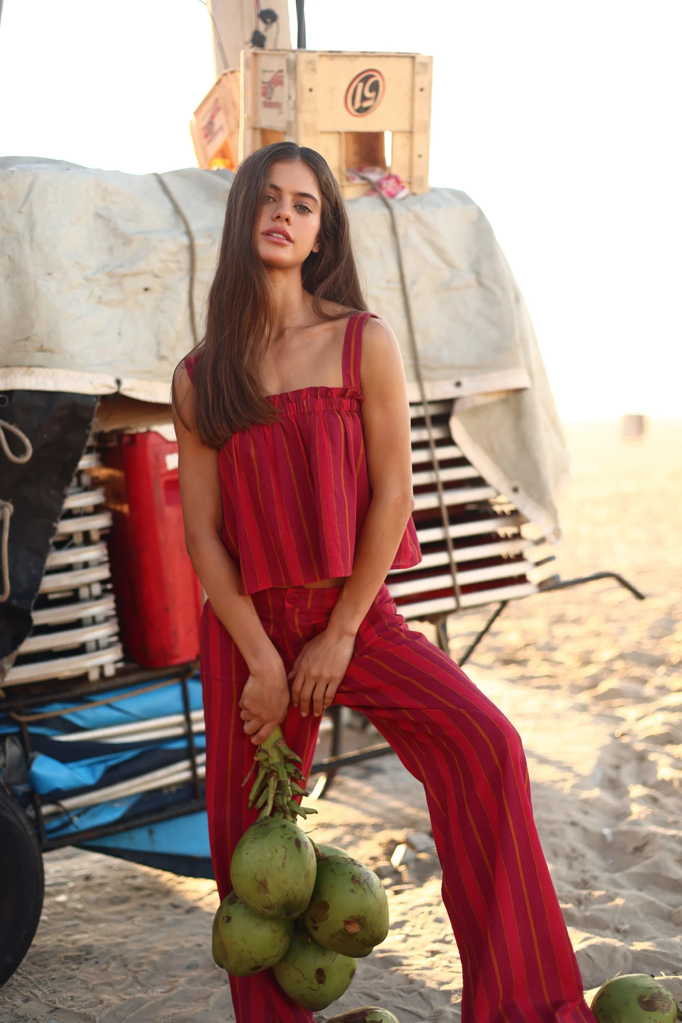 PANTALON CULOTTE BOLSILLO RAYAS - Image 4
