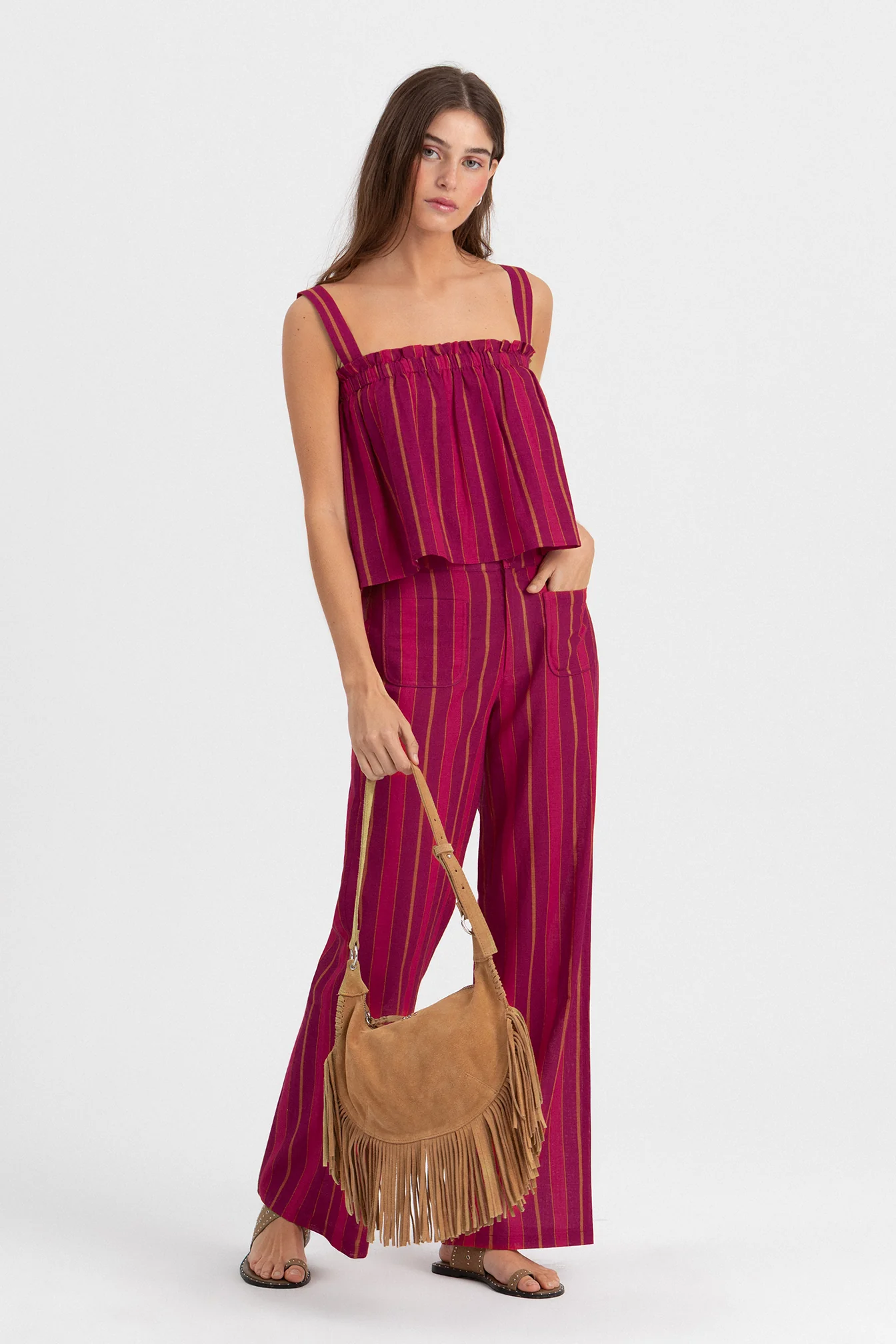 PANTALON CULOTTE BOLSILLO RAYAS - Image 6