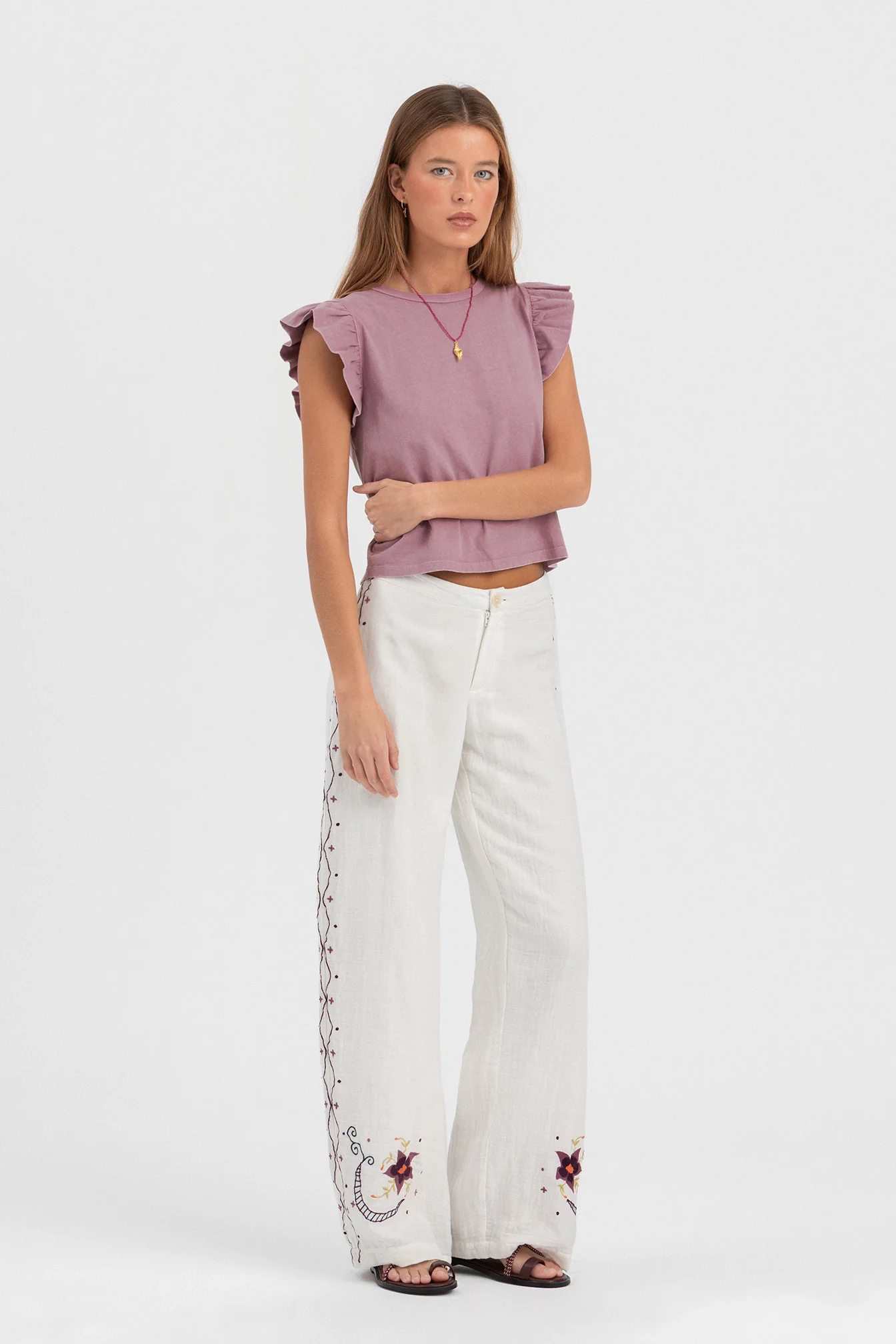 PANTALON FLORES BORDADAS - Image 12
