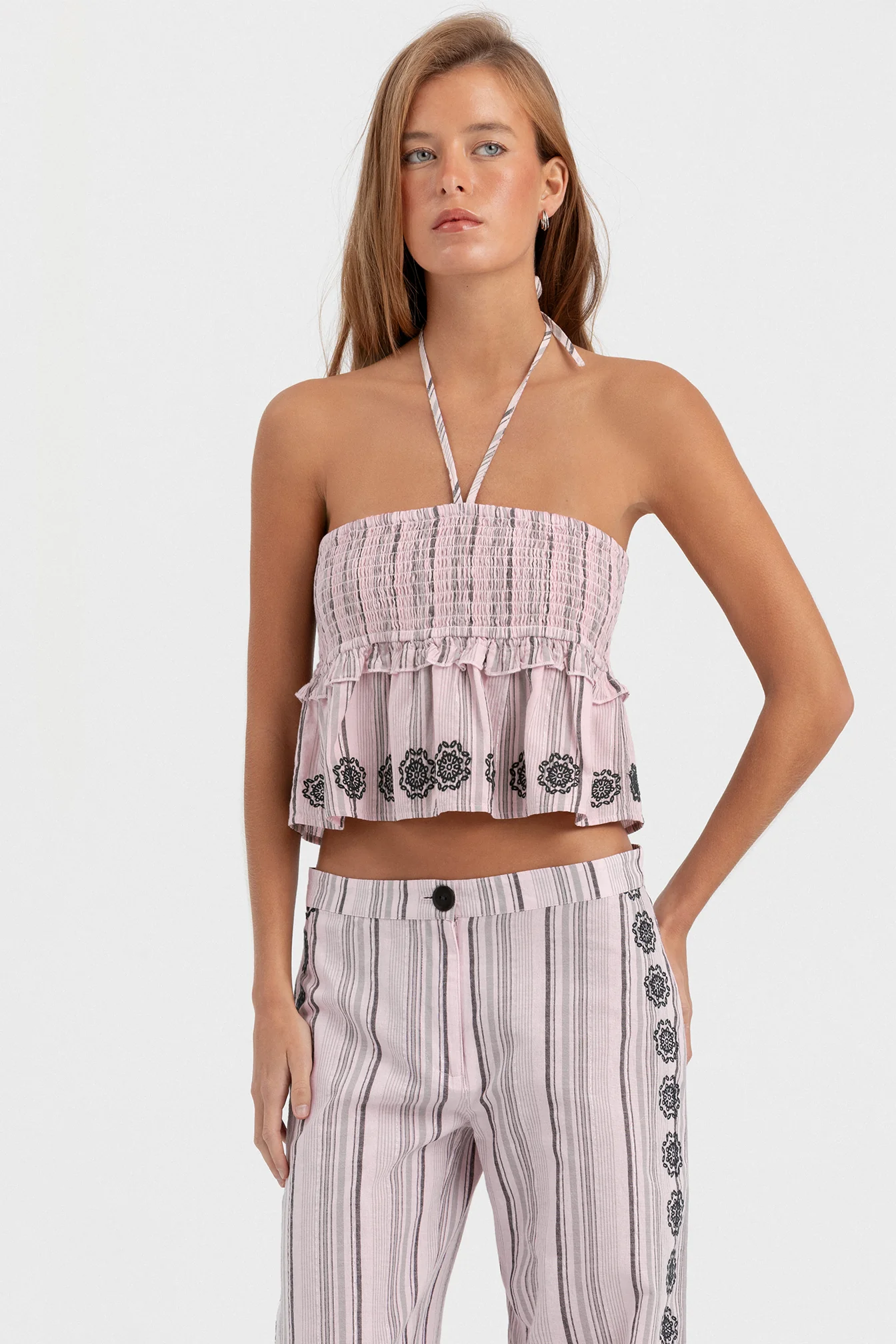PANTALON RAYAS LUREX BORDADO - Image 7