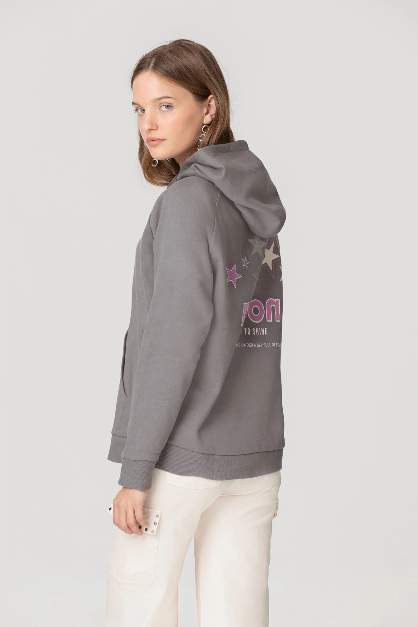 SUDADERA CAPUCHA BASIC PRINT ESTRELLA - Image 6