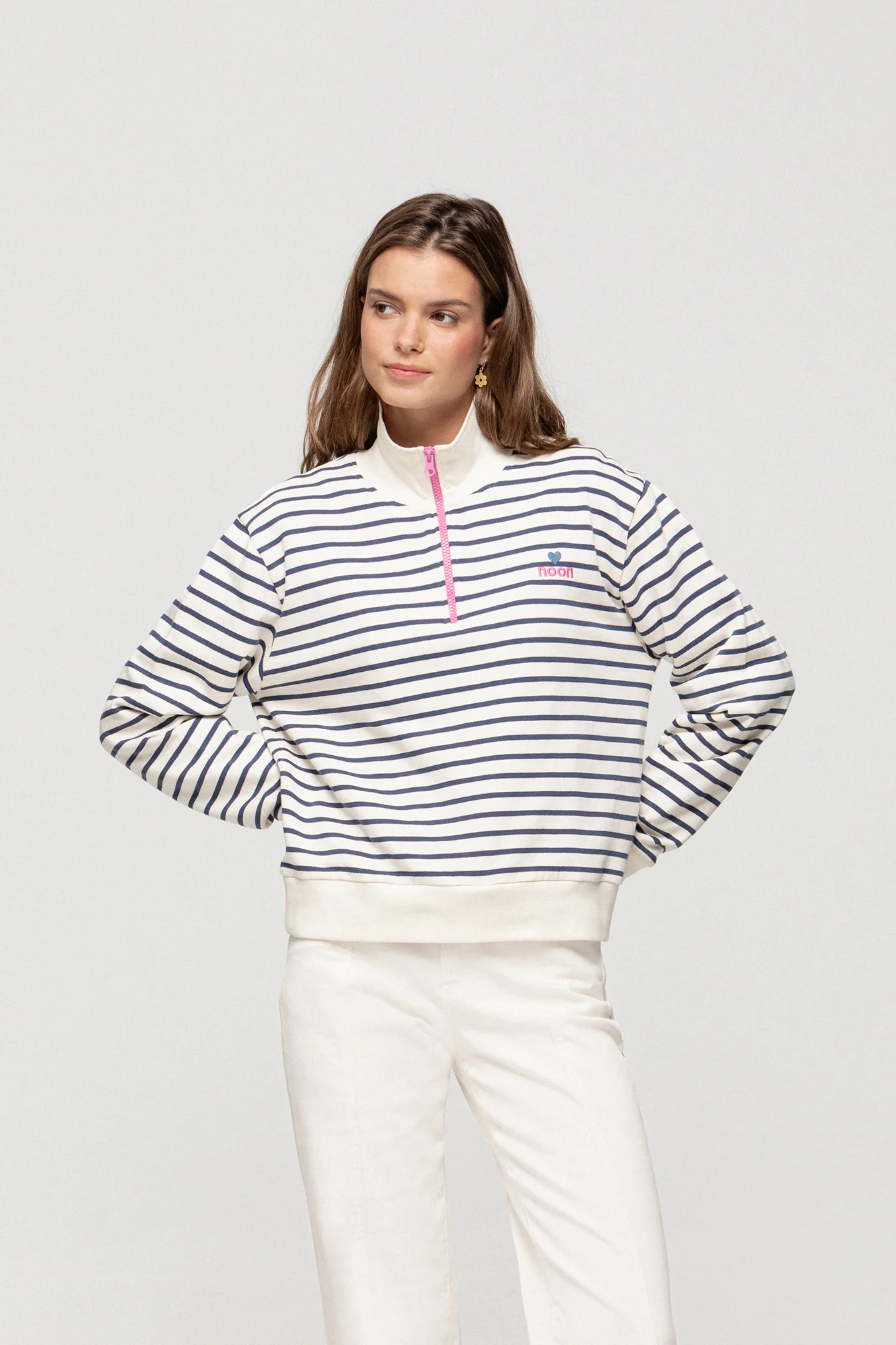 SUDADERA CREMALLERA RAYAS - Image 3