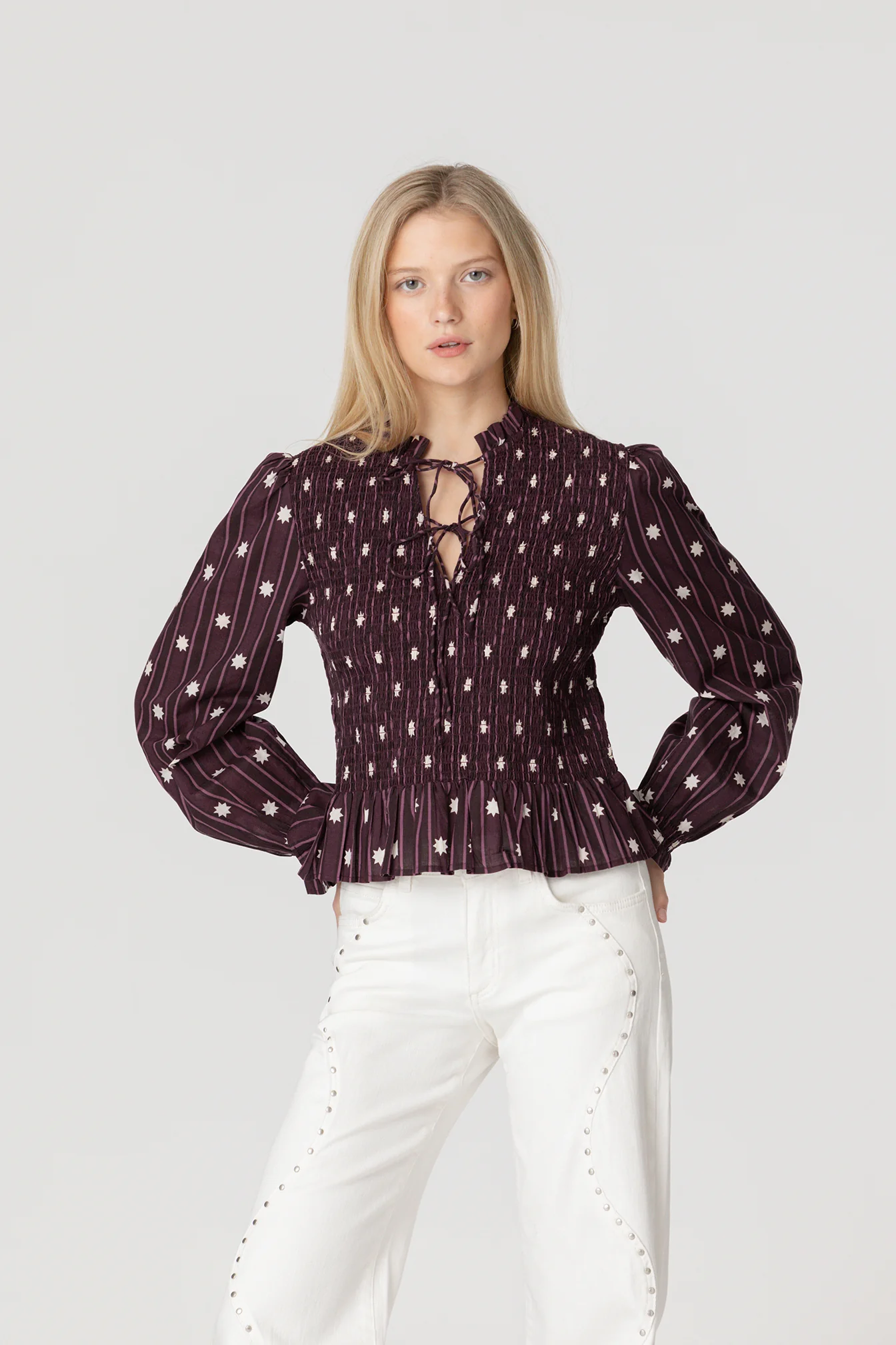 TOP ESTAMPADO FRUNCES - Image 3