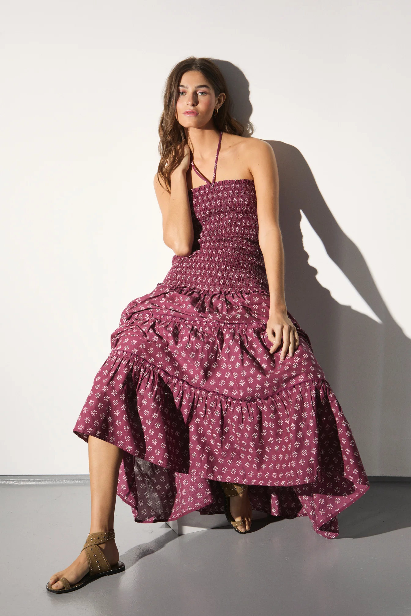 VESTIDO ESTAMPADO FRUNCIDO - Image 3