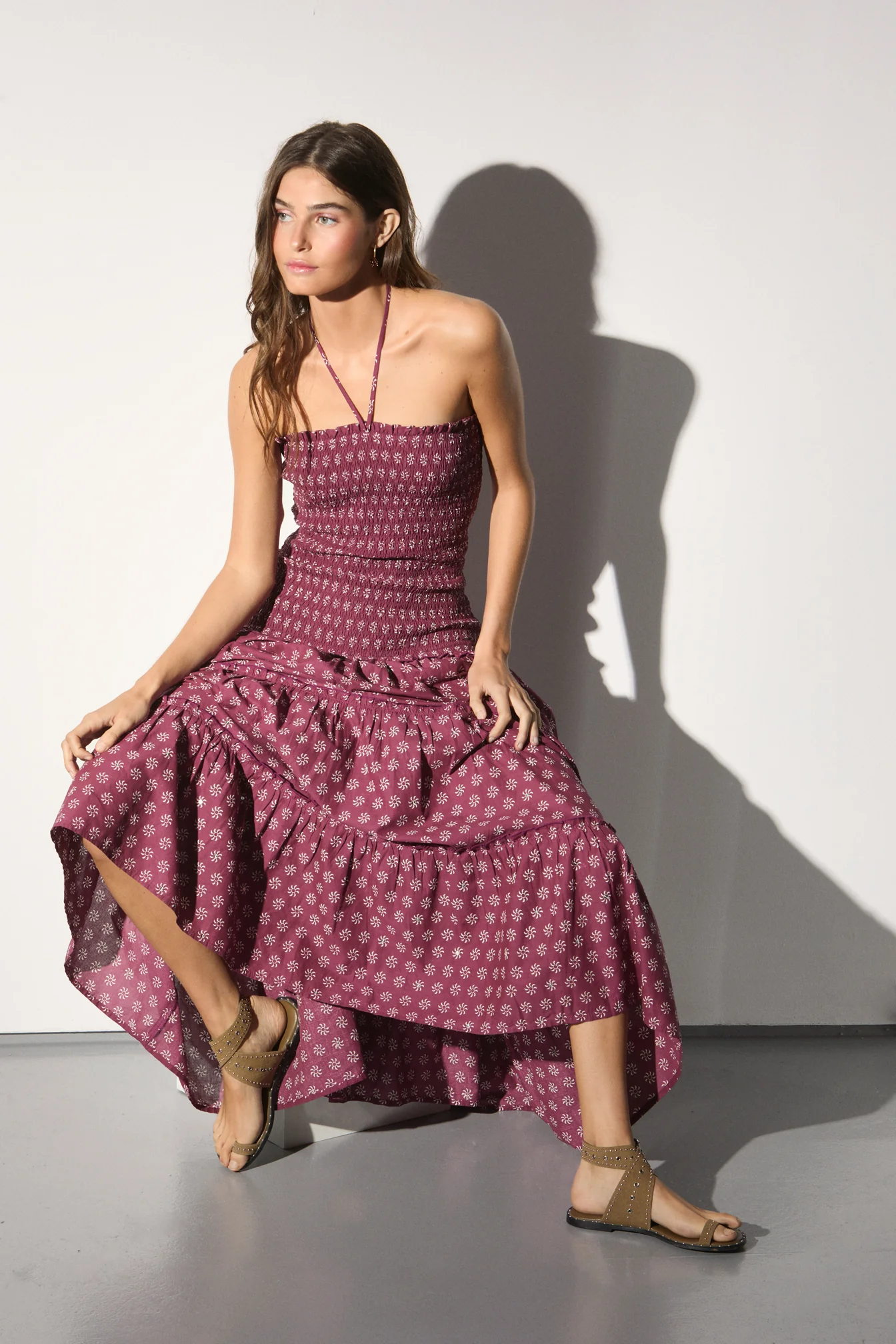 VESTIDO ESTAMPADO FRUNCIDO - Image 4
