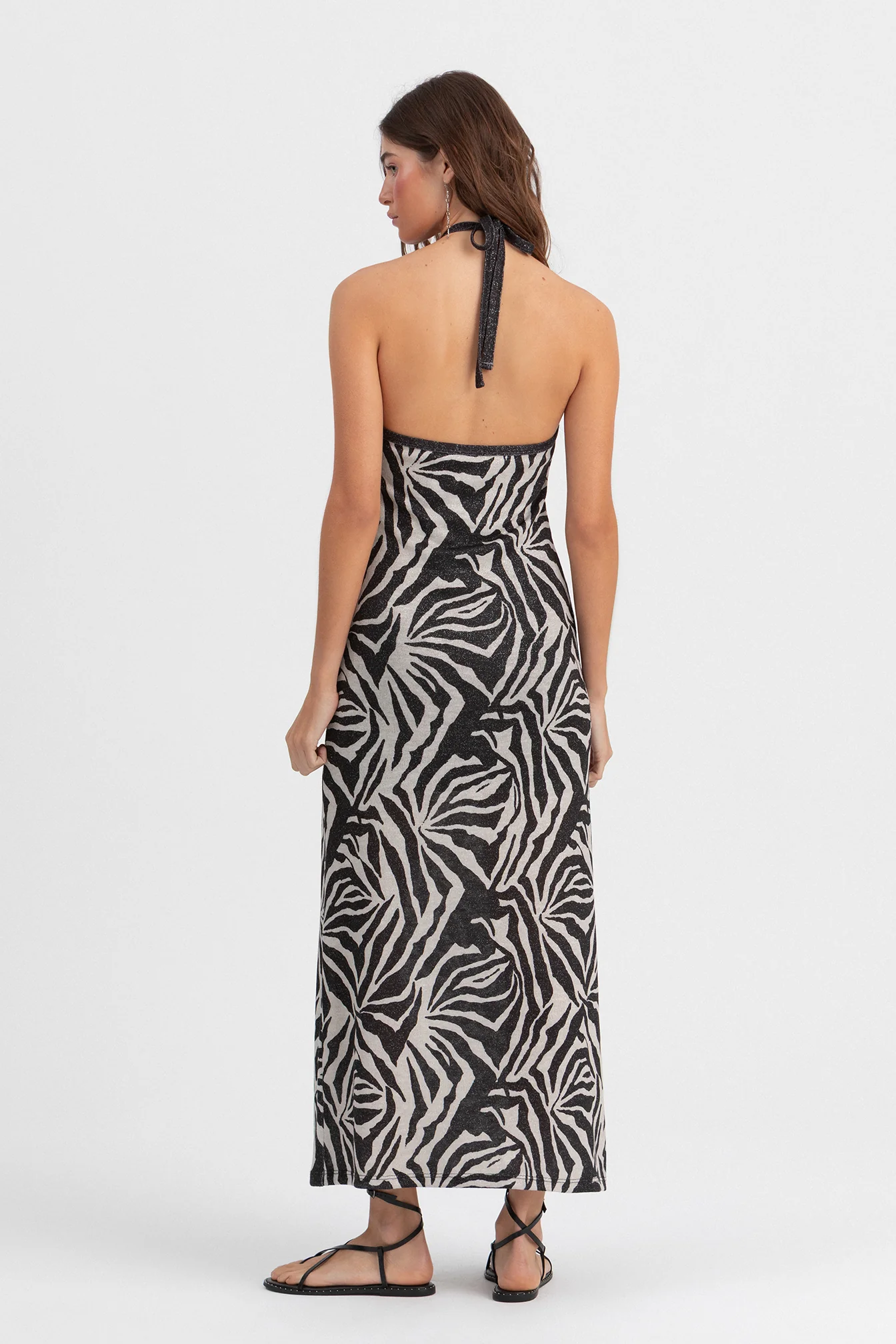 VESTIDO HALTER PRINT LUREX - Image 5