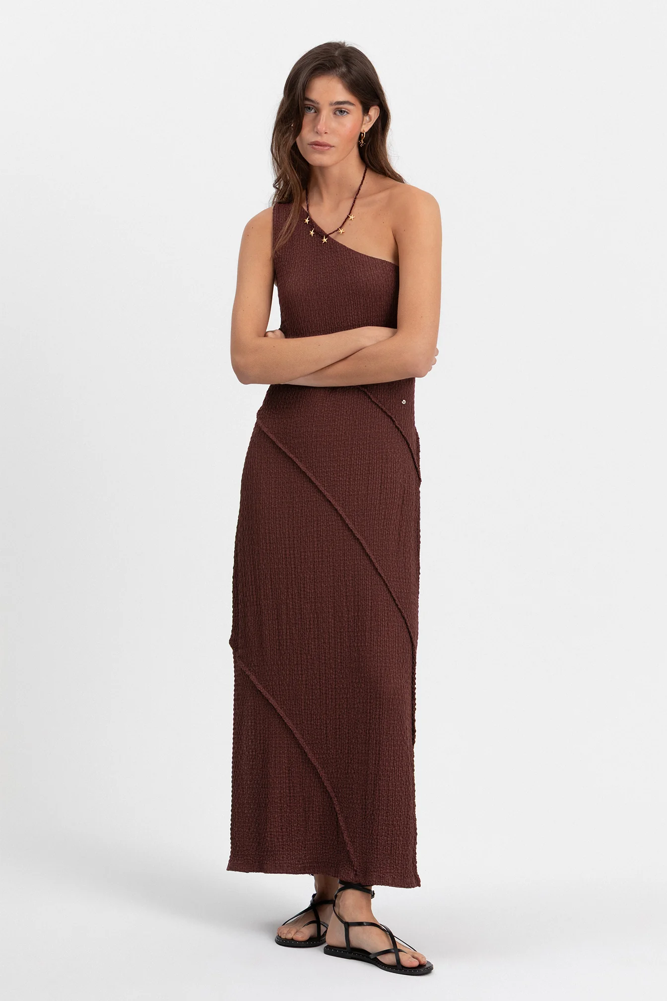VESTIDO MIDI DETALLES COSTURAS - Image 5