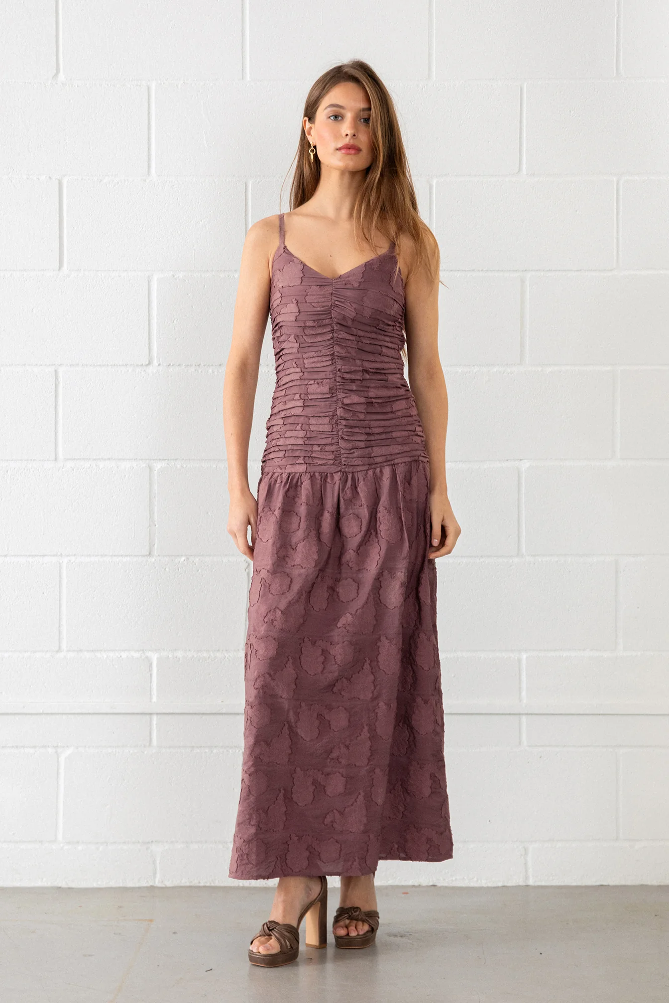 VESTIDO MIDI DRAPEADO ELENA - Image 5
