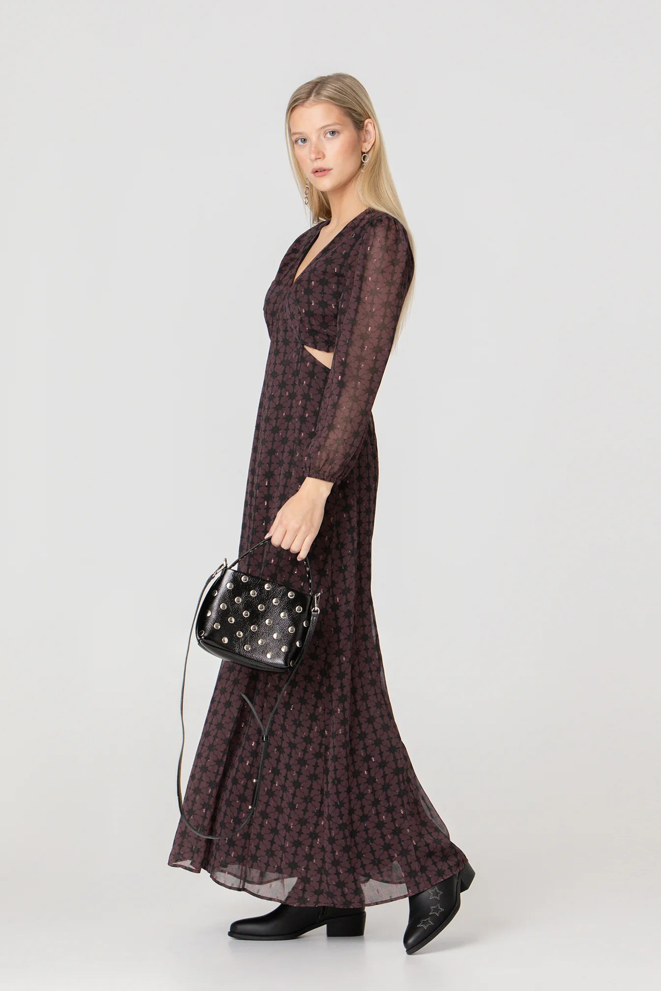 VESTIDO MIDI ESCOTE PICO CUT OUT - Image 8
