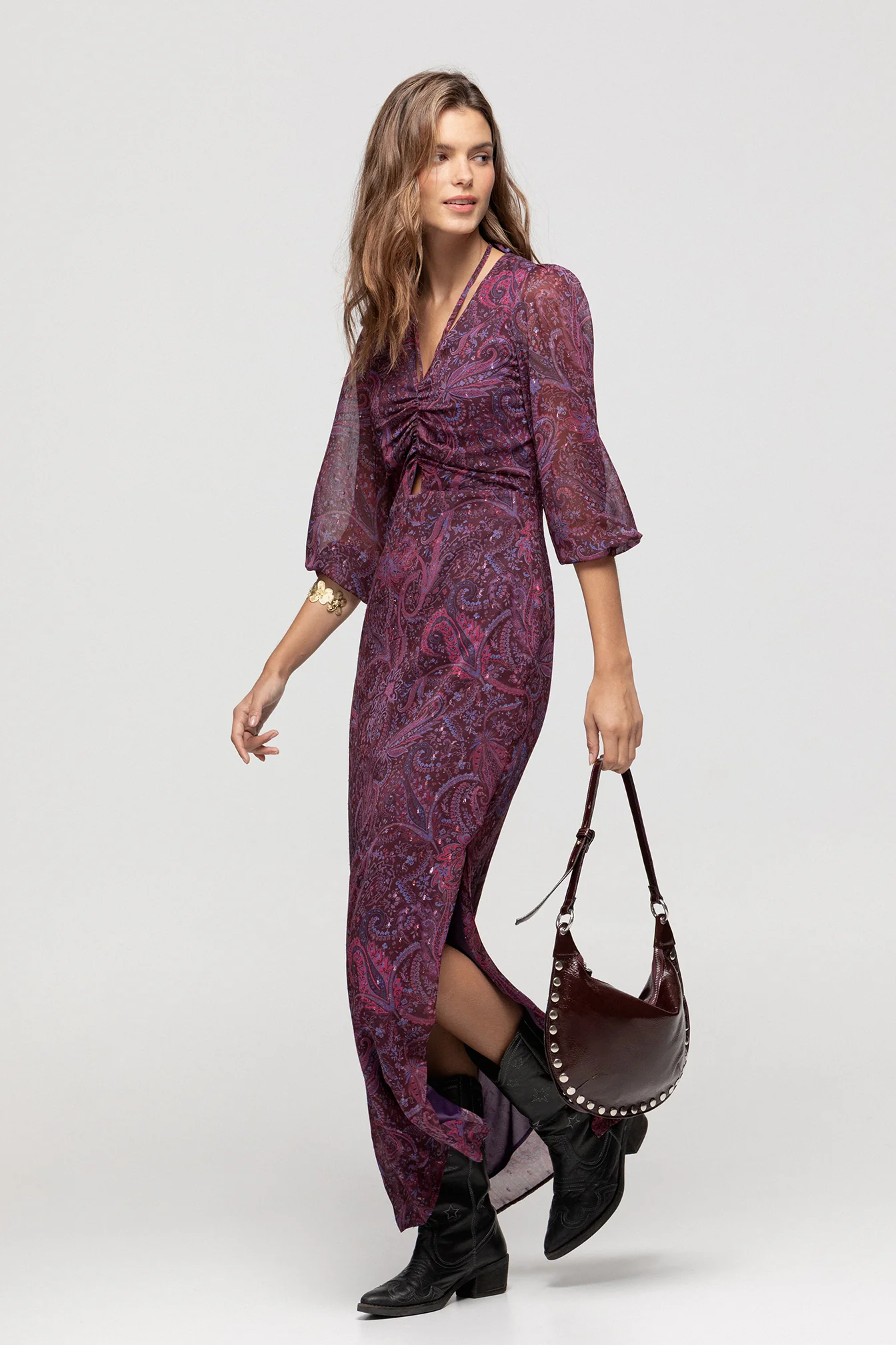 VESTIDO MIDI ESTAMPADO ABERTURA - Image 6