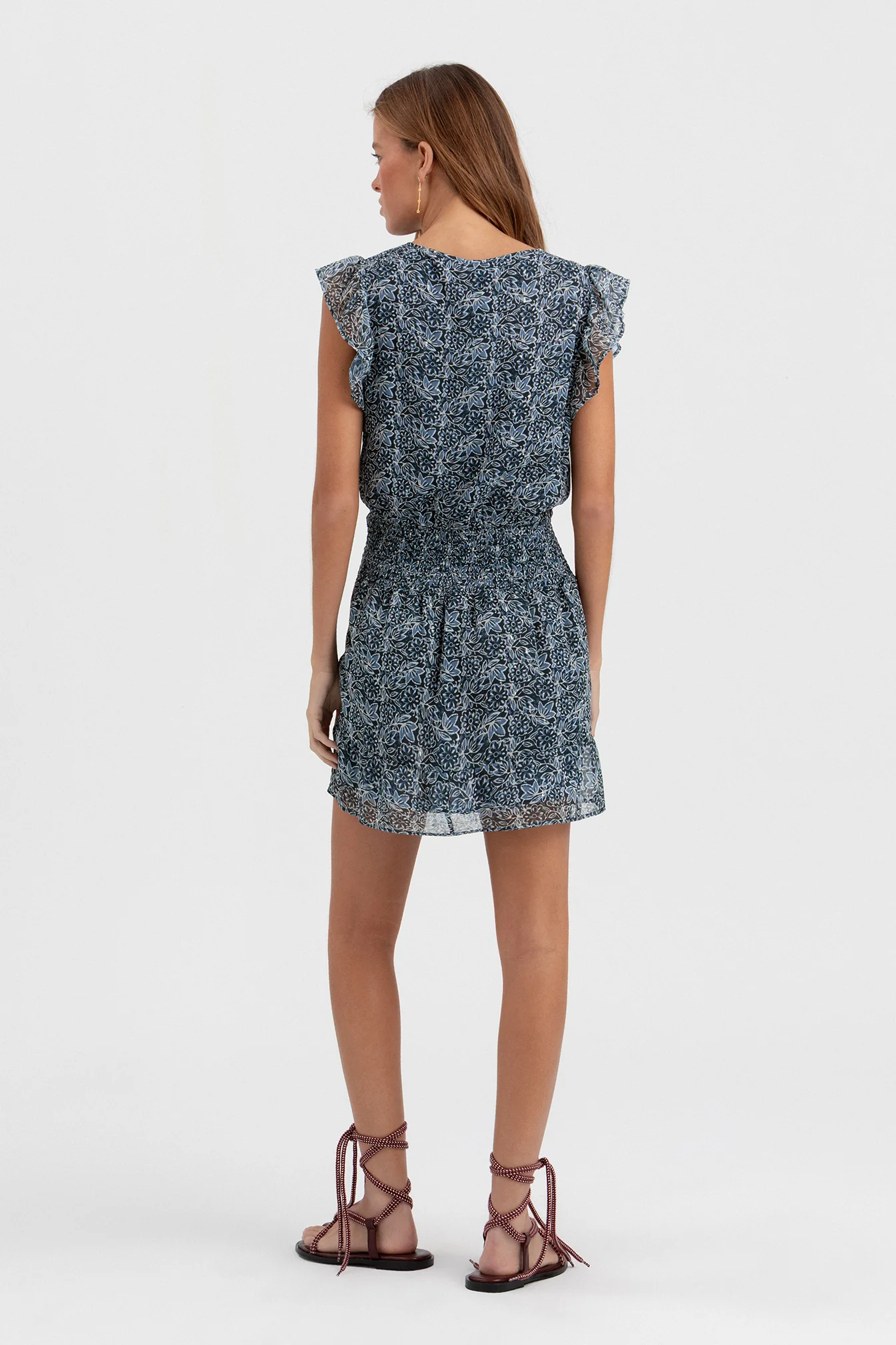 VESTIDO MINI ESTAMPADO CUELLO V - Image 6