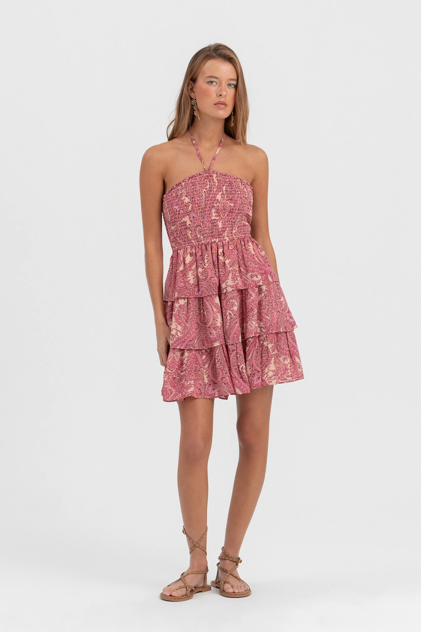 VESTIDO MINI ESTAMPADO VOLANTES - Image 3