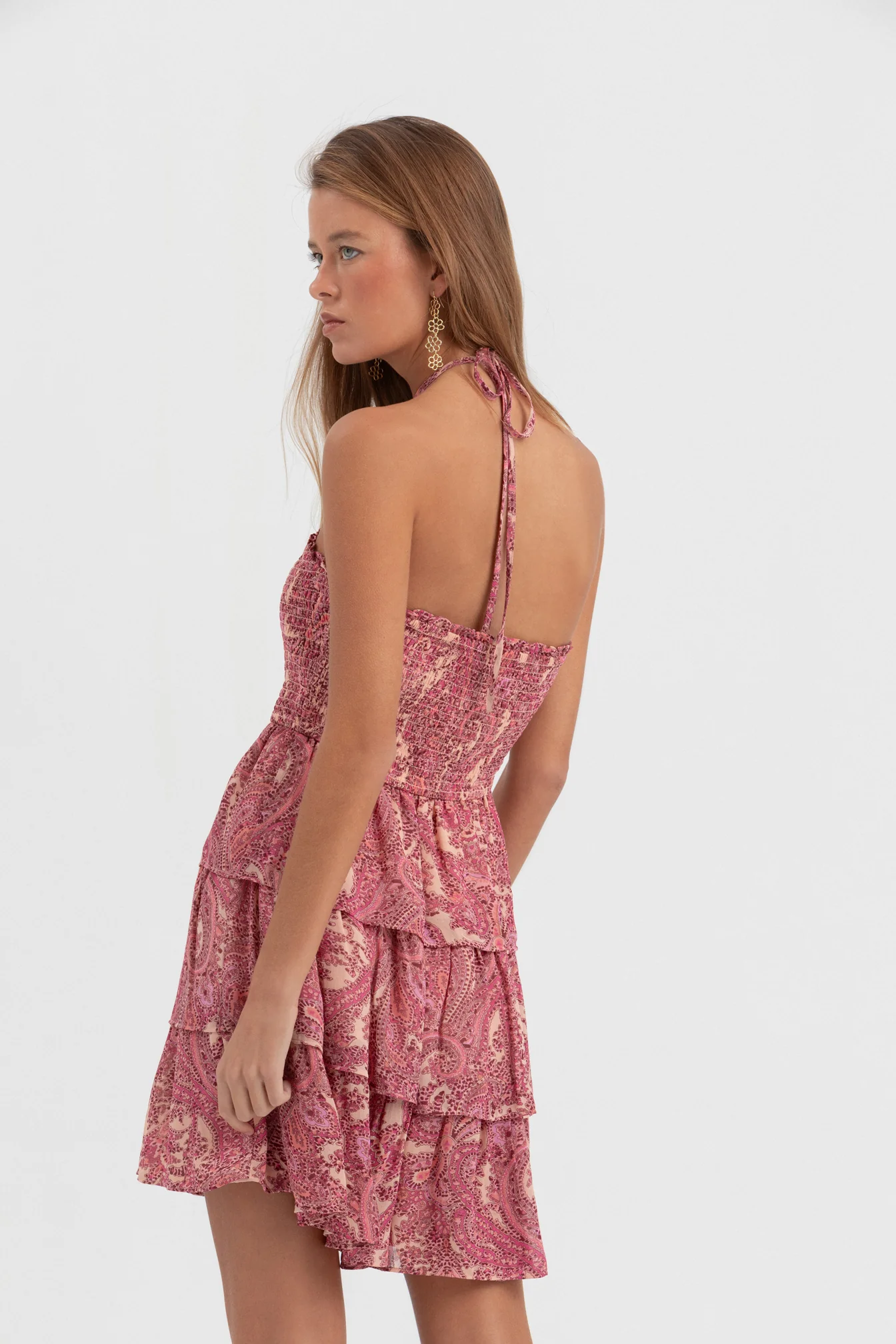 VESTIDO MINI ESTAMPADO VOLANTES - Image 4