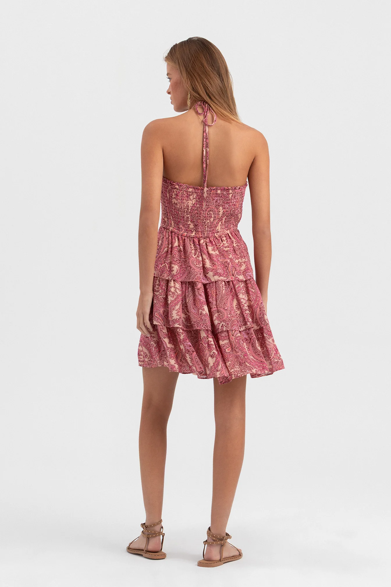 VESTIDO MINI ESTAMPADO VOLANTES - Image 5