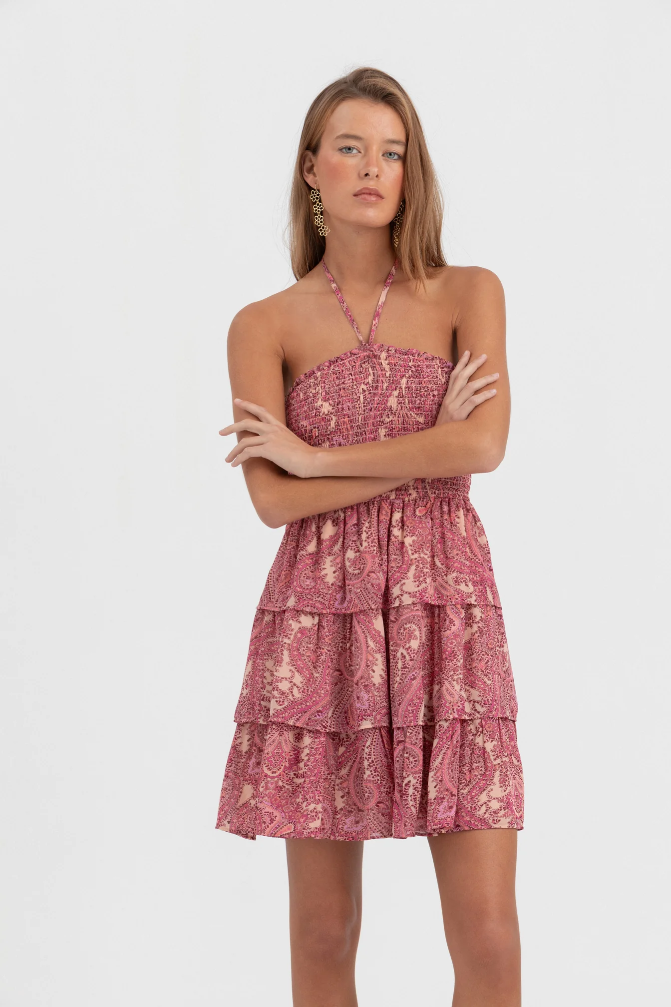 VESTIDO MINI ESTAMPADO VOLANTES - Image 6