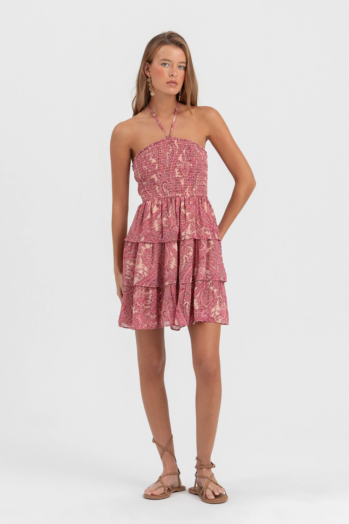 VESTIDO MINI ESTAMPADO VOLANTES - Image 7