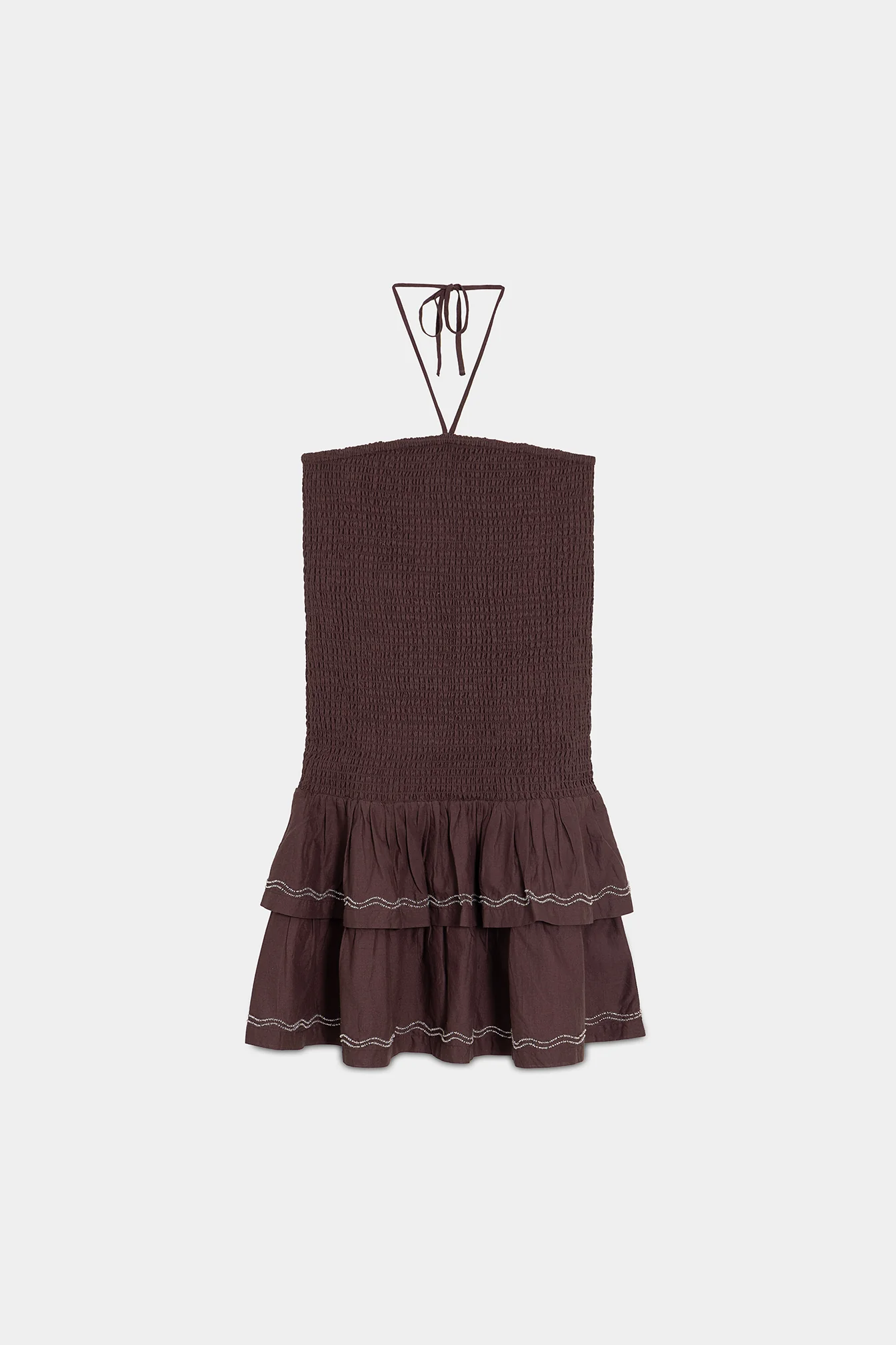 VESTIDO MINI FRUNCIDO ABALORIOS - Image 2