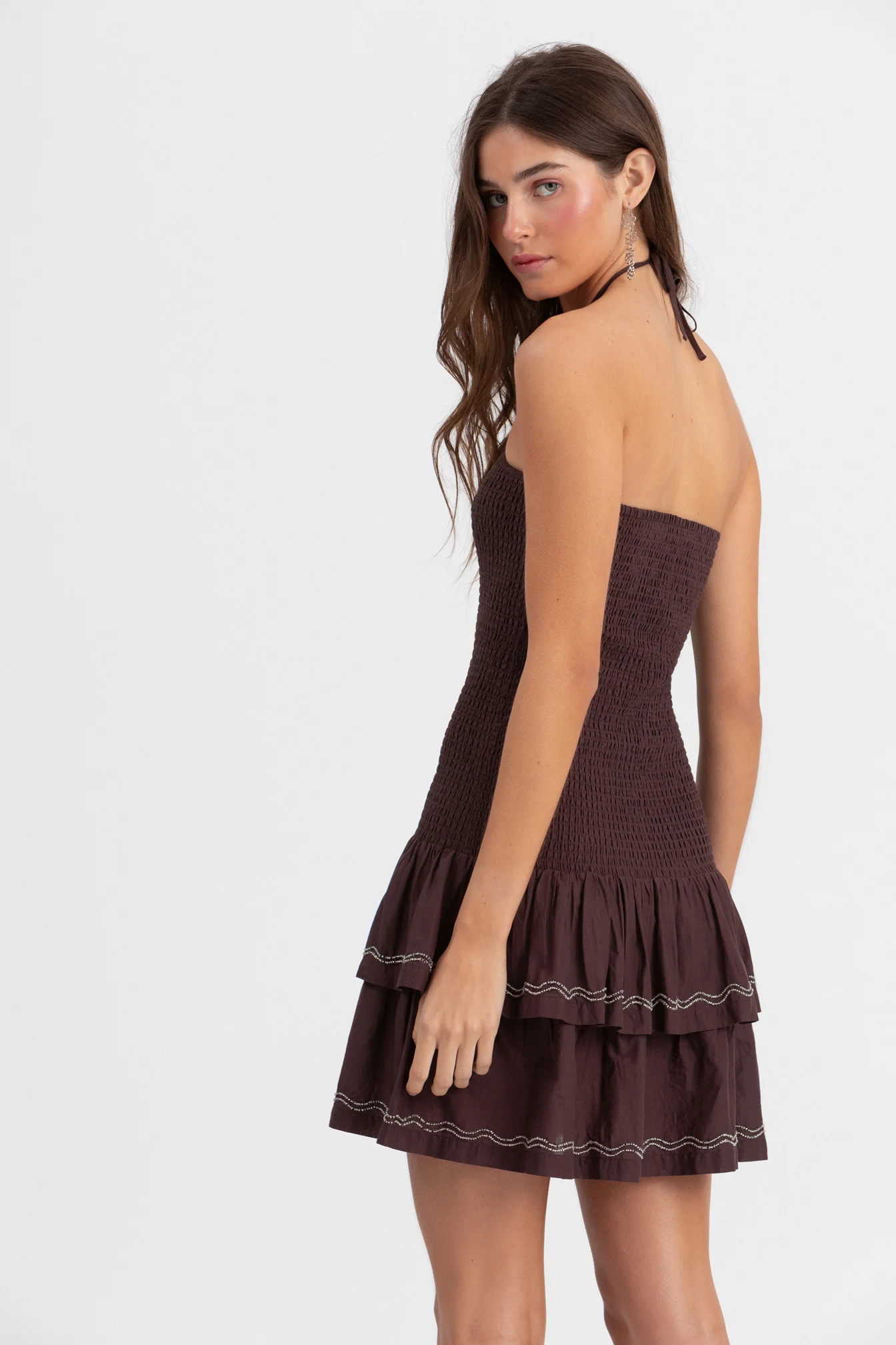 VESTIDO MINI FRUNCIDO ABALORIOS - Image 6
