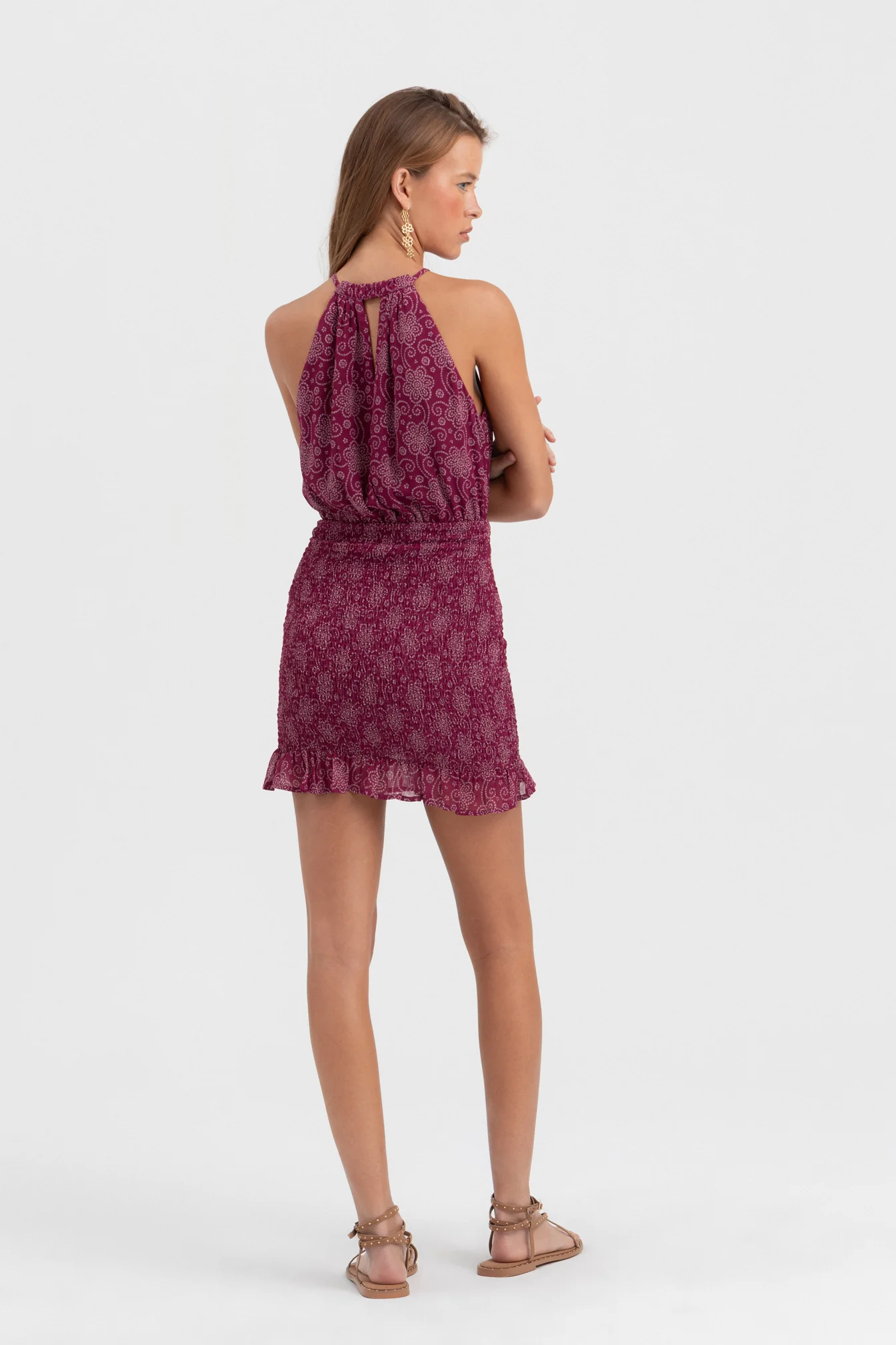 VESTIDO MINI HALTER ESTAMPADO - Image 6